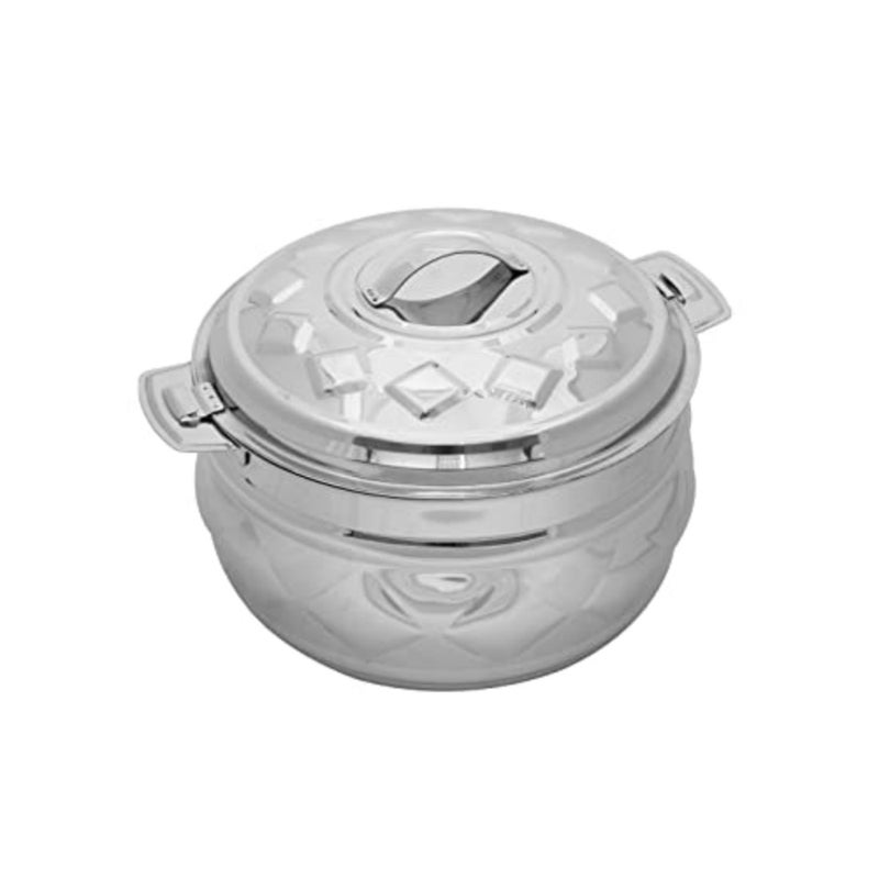 STAINLESS STEEL NEW DIAMOND HOTPOT 2.5 LITERS SILVER COLOUR - Image 1