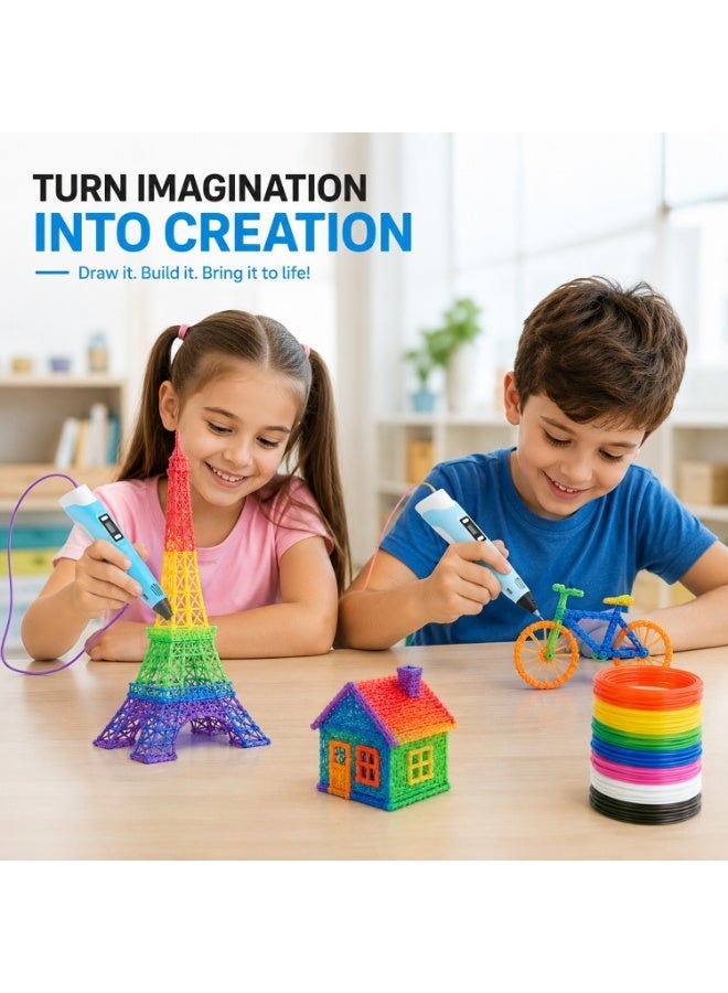 EVERSTRIDE 3D Printing Drawing Pen for Kids 10+ Years | DIY 3D Art Pen with 1.75mm Plastic Filament | Multi-Functional Home Use Creative Toy | Multicolor Educational Birthday Gift - Image 2