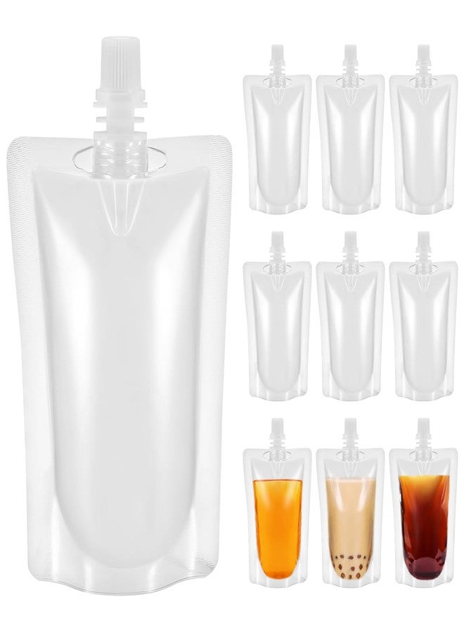Yardwe 50Pcs Clear Drink Bags with Suction Nozzle 3.5Oz Reusable Liquid Packaging Pouches for Juice Soy Milk Water Outdoor Travel Camping - Image 1