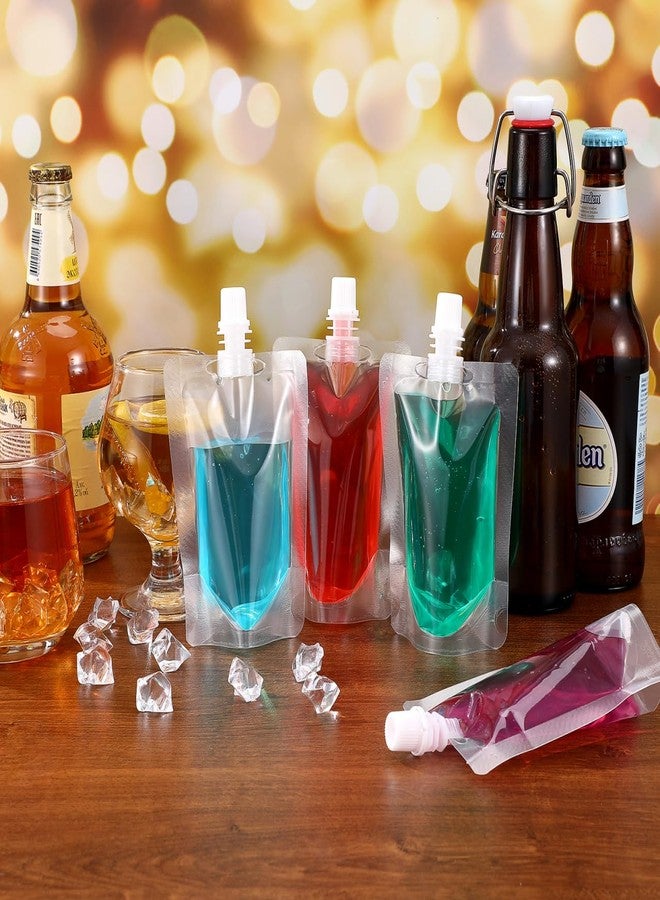 Yardwe 50Pcs Clear Drink Bags with Suction Nozzle 3.5Oz Reusable Liquid Packaging Pouches for Juice Soy Milk Water Outdoor Travel Camping - Image 2