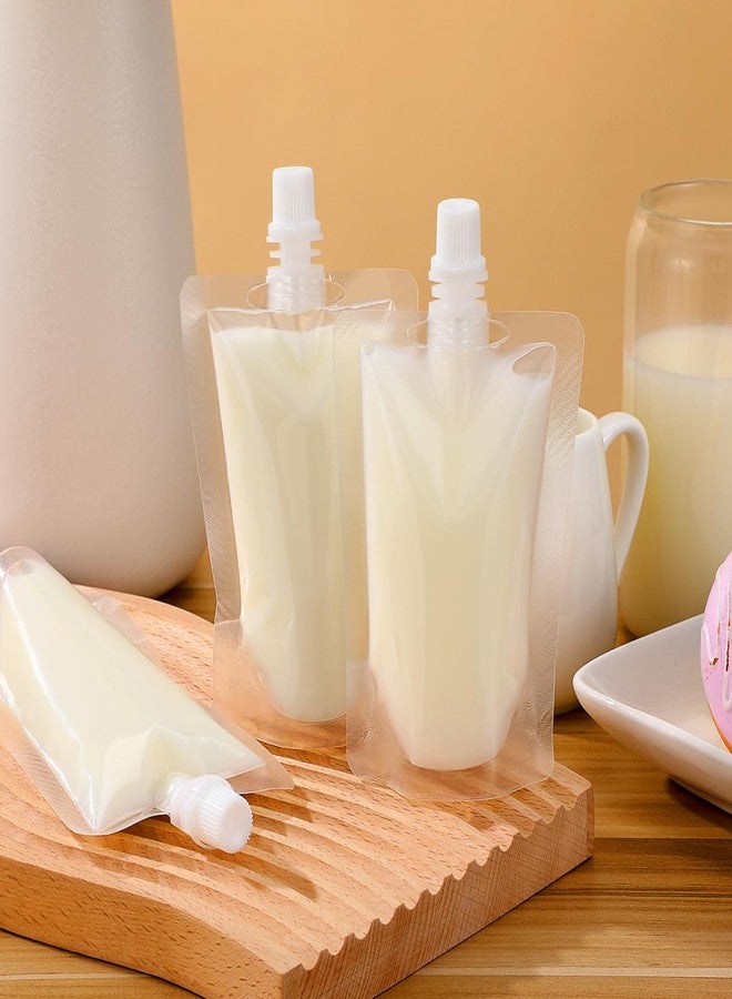 Yardwe 50Pcs Clear Drink Bags with Suction Nozzle 3.5Oz Reusable Liquid Packaging Pouches for Juice Soy Milk Water Outdoor Travel Camping - Image 5