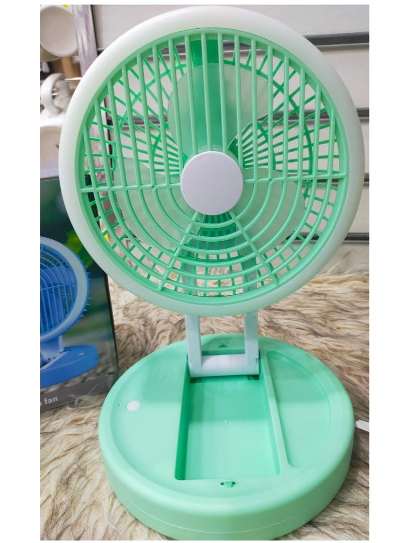 Rotating and Adjustable Desk Fan – USB Rechargeable Fan with High Quality and Varied Colors D