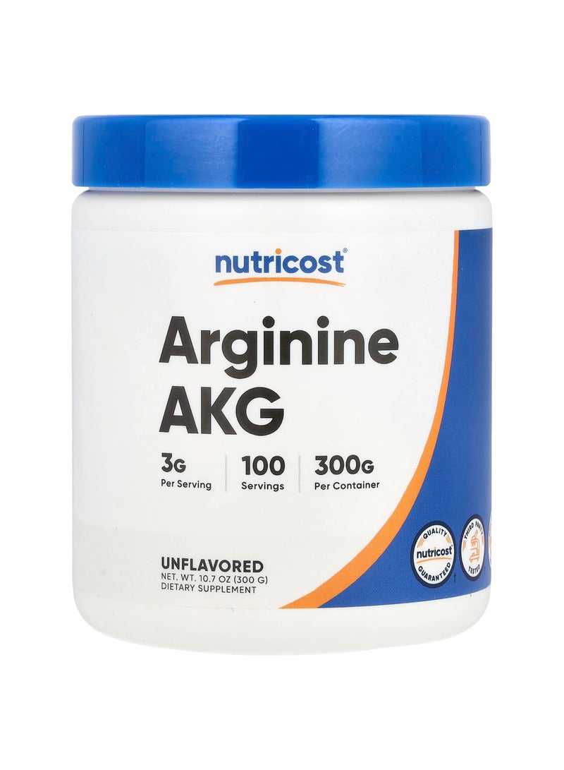Arginine AKG, Unflavored, 10.7 oz (300 g)