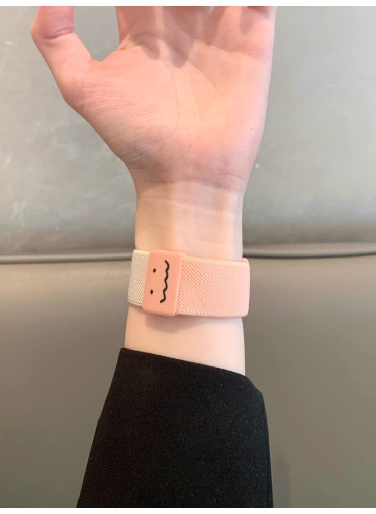 Suitable for Apple Watch 40MM 【4/5/6/SE generation】 Strap Starlight Color Pinduogirlish Pink Graffiti Plain Magnetic - Image 4