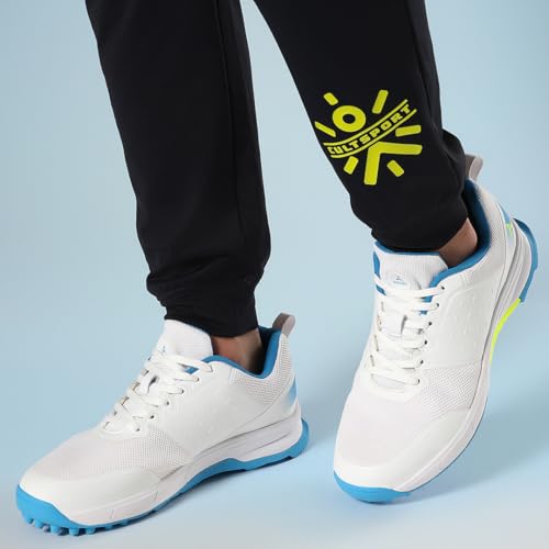 AVANT Men's Active Force Cricket Shoes - Anti Skid Shoes with Rubber Outsole,Lightweight and Durable, Comfortable Cushioning,Outdoor Shoes Ideal for Turf, Ground Surfaces (AVMSH200CL01UK8_White/Teal) - Image 3