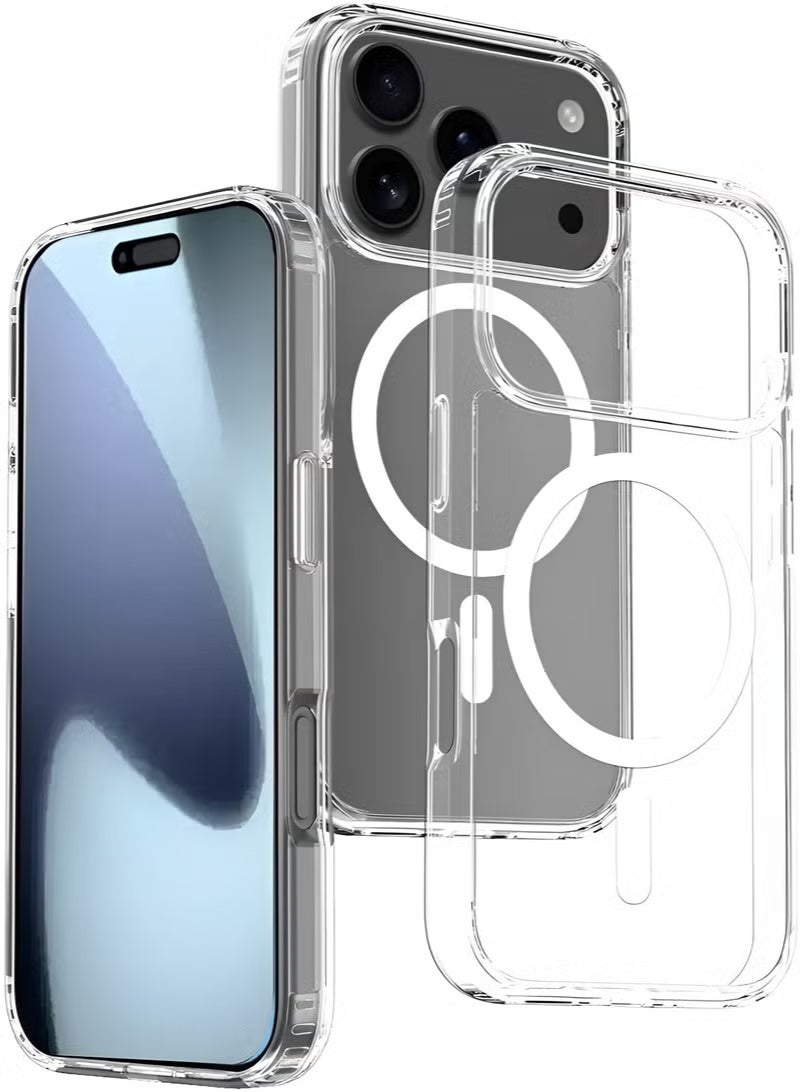 MOCOM iPhone 17 Pro Max Case with MagSafe – Strong N52 Magnet (1427gf), Military-Grade Drop Protection, Anti-Yellow iCrystal Clear Cover, Scratch-Resistant TPU + PC Hybrid, Raised Camera & Screen Bezels, Shockproof Protective Magnetic Case for iPhone 17 Pro Max 2025 (Clear Transparent) - Image 4