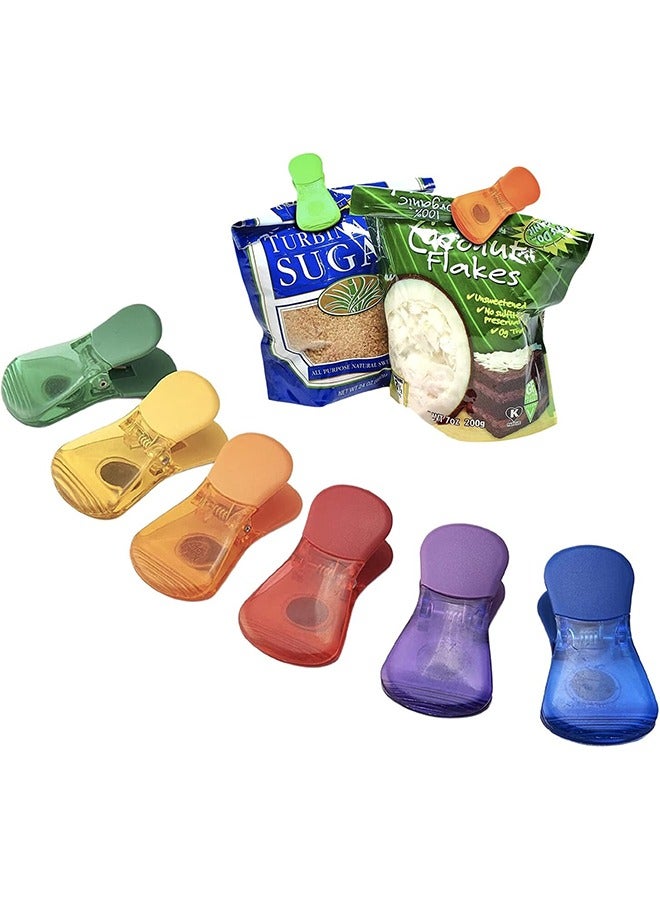 Magnetic Multipurpose Bag Clips Classic Wide Bag Clips Food sealing clip ​Plastic Heavy Seal Grip (6 pcs)  - Image 1