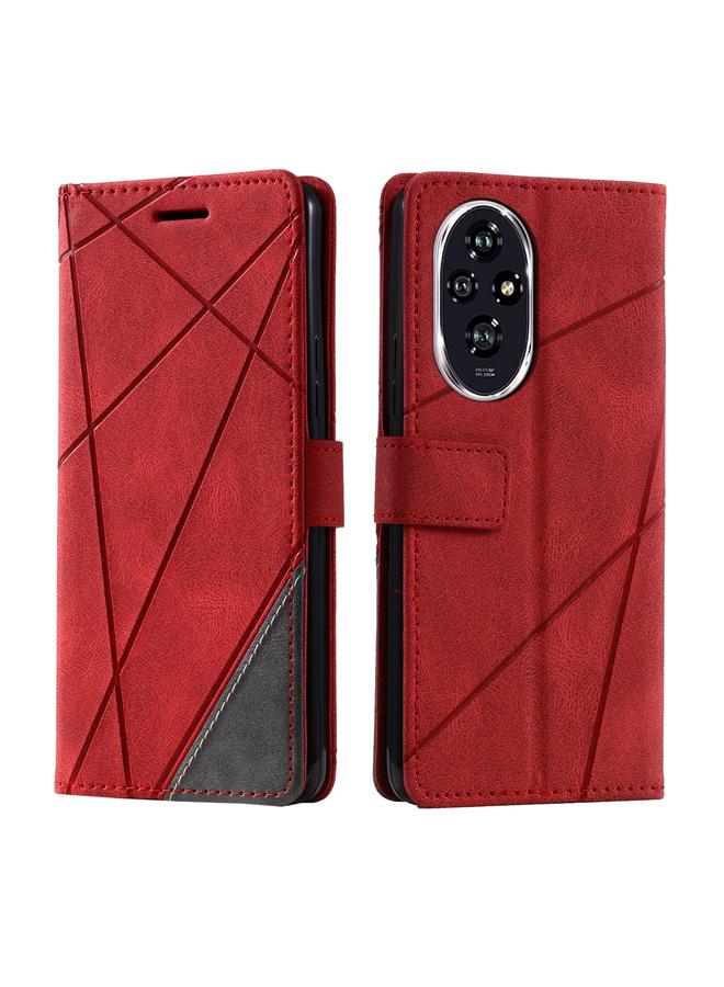 Zaboon Case For Honor 200 5G Skin Feel Splicing Leather Phone Case - Image 2