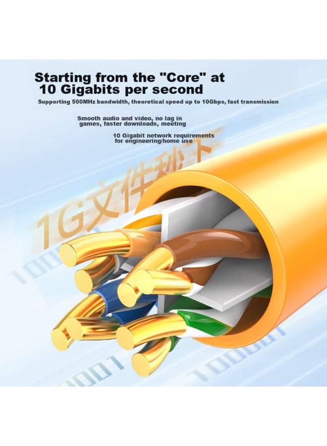 CHOSEAL Akihabara Original Unshielded Cat6a Ethernet Cable, 10 Gigabit High-speed, Pure Copper Core, Engineering And Home Network Box Cable, Orange, 25 Meters, Qs2668ct25 - Image 2