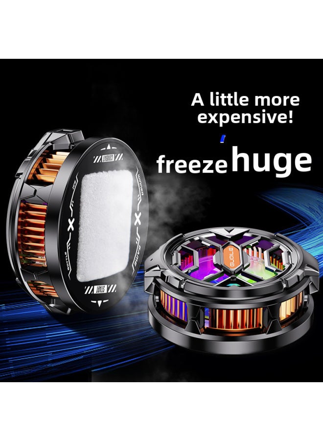 2024 FS03 Mobile Phone Radiator Magnetic Suction Back Clip 2 In 1 Semiconductor Radiator Icing Cooling Artifact-Color:[FS03 Icing] Semiconductor Radiator  - Image 3