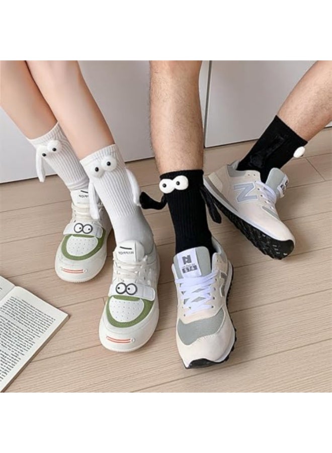 Mordely Funny Black Crew Socks with 3D Eyes and Arms, Novelty Cartoon Socks for Women and Men, Cute Weird Socks for Daily Wear, Party, Holiday Gift, 1 Pair - Image 4