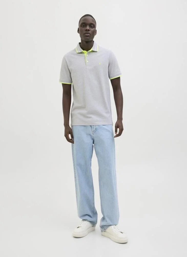 JACK & JONES Jjepaulos Logo Print Polo Shirt