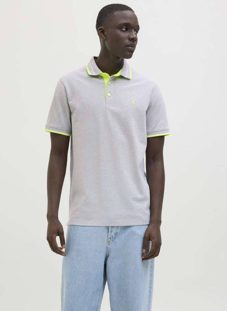 JACK & JONES Jjepaulos Logo Print Polo Shirt  - Image 1