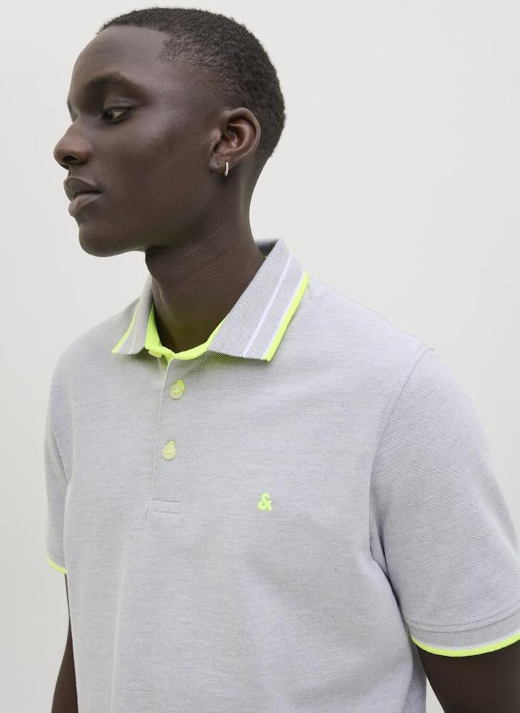 JACK & JONES Jjepaulos Logo Print Polo Shirt  - Image 3