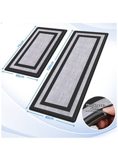 ZERIFAM Kitchen Floor Mat, 2PCS Kitchen Rugs, Cushioned Anti Fatigue Kitchen Mats for Floor, Waterproof Non-Skid Kitchen Rug Set, Ergonomic Comfort Standing Mat for Kitchen, Floor, Office, Sink, Laundry  - Image 2