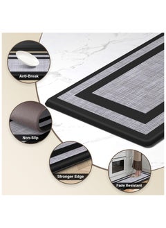 ZERIFAM Kitchen Floor Mat, 2PCS Kitchen Rugs, Cushioned Anti Fatigue Kitchen Mats for Floor, Waterproof Non-Skid Kitchen Rug Set, Ergonomic Comfort Standing Mat for Kitchen, Floor, Office, Sink, Laundry  - Image 4