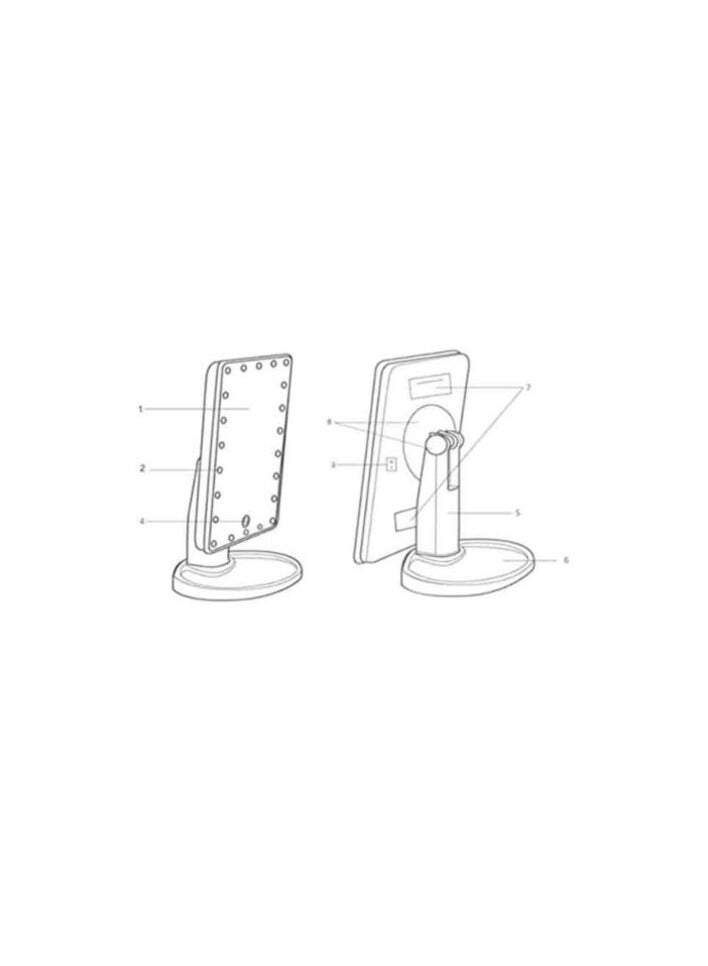 PROMASS Makeup Mirror With Built In LED Lights Black  - Image 2