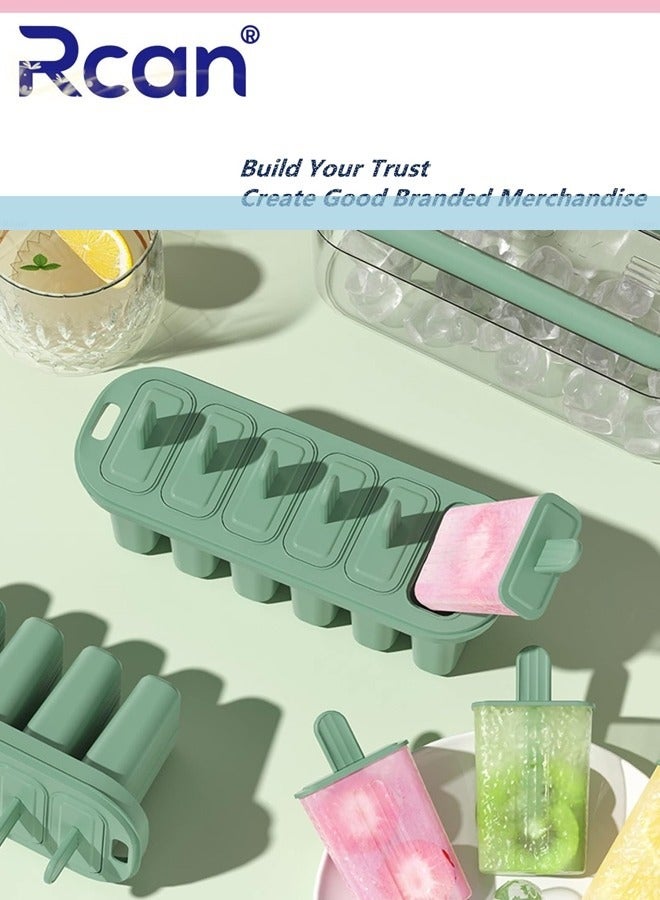Rcan Homemade Popsicle Molds Set With Popsicle Sticks Food Grade Silicone Ice Pop Maker Leak Proof Easy Release Large Capacity Silicone Popsicle Molds With Anti Slip Handles Easy Release BPAfree Popsicle Maker Molds - Image 5