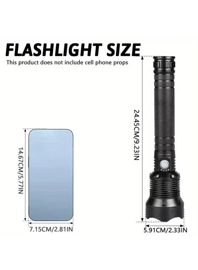 USB Rechargeable Zoomable Flashlight Ultra Bright Long Range Beam For Camping Hiking Emergency - Image 4