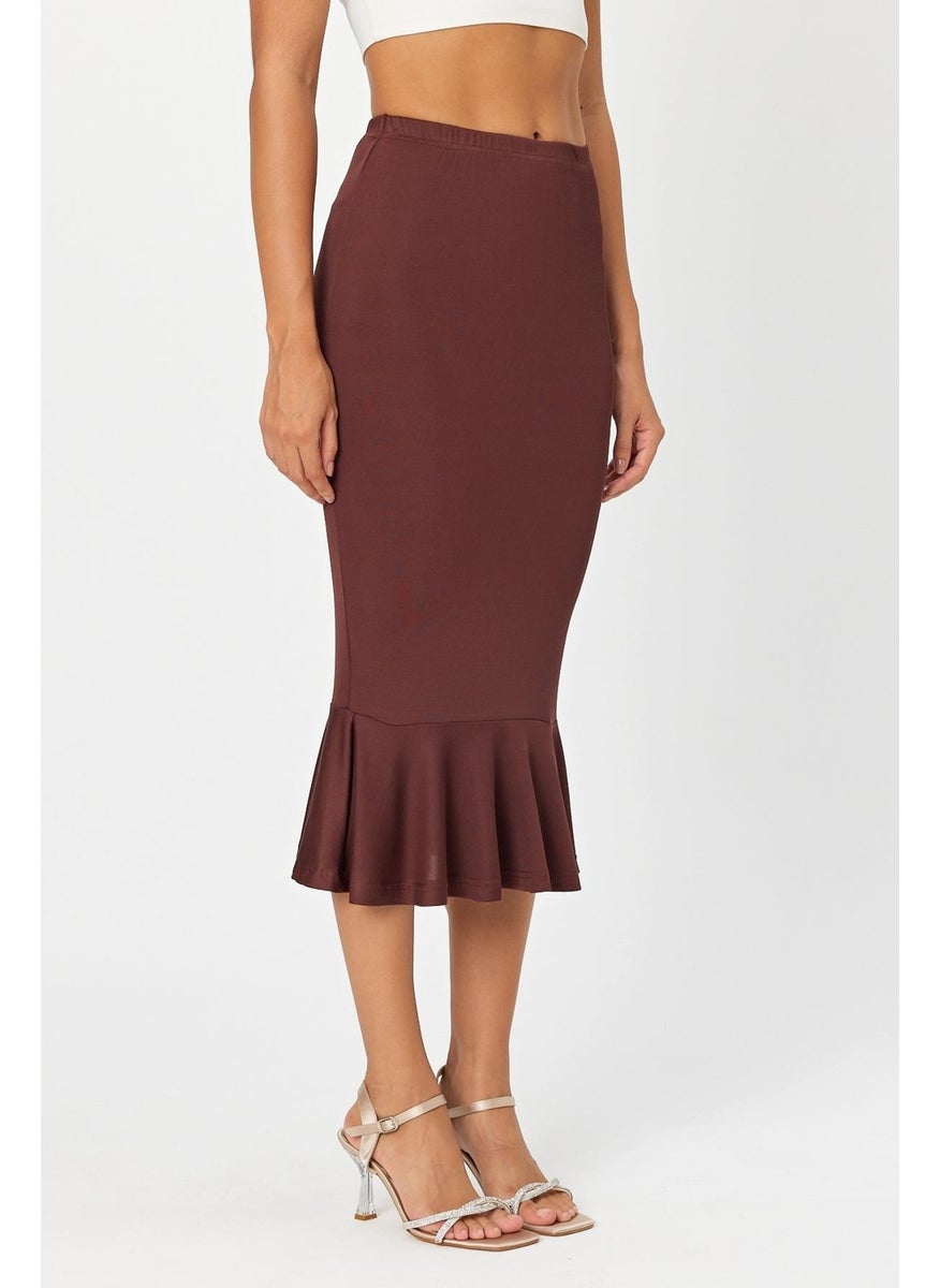 Alexander Gardi - Women's Elastic Waist Skirt with Ruffle Detail - Image 1