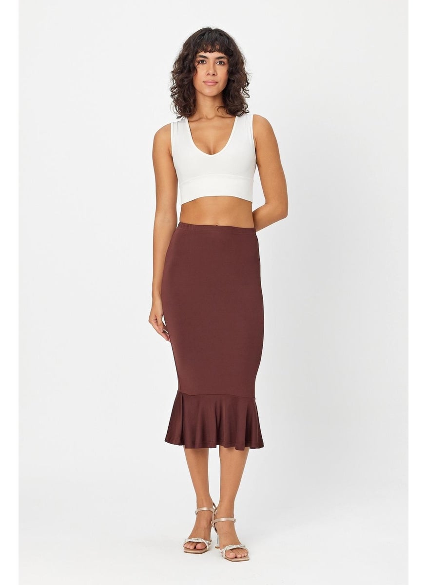 Alexander Gardi - Women's Elastic Waist Skirt with Ruffle Detail - Image 1