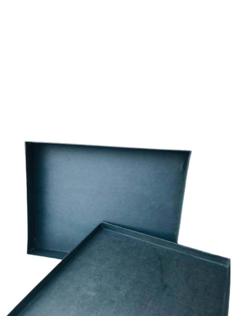 فيتاشيلي صندوق هدايا فاخر، صناديق هدايا قابلة للطي للهدايا مع غطاء، مناسبة جدًا للمهرجانات وأعياد الميلاد والذكرى السنوية وما إلى ذلك باللون الأسود (35 سم × 27 سم × 5 سم) - Image 2