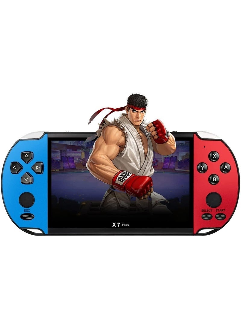 SMARTX X7 Plus 5.1 Inch Portable Handheld Game Console, 1000+ Built-in Retro Games, Dual Joystick Controls, 8GB Storage, MP5 Multimedia Player, TV Output Support, Rechargeable Gaming Device for Kids & Adults - Image 1