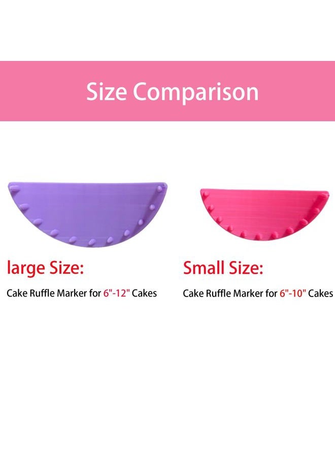 SPANSEE 2 PCS Cake Arch Guide Tool, Cake Piping Guide Tool, Ruffle Guide Stencil, Cake Decorating Tools, Cake Ruffle Marker for 6"-10" Cakes - Image 4