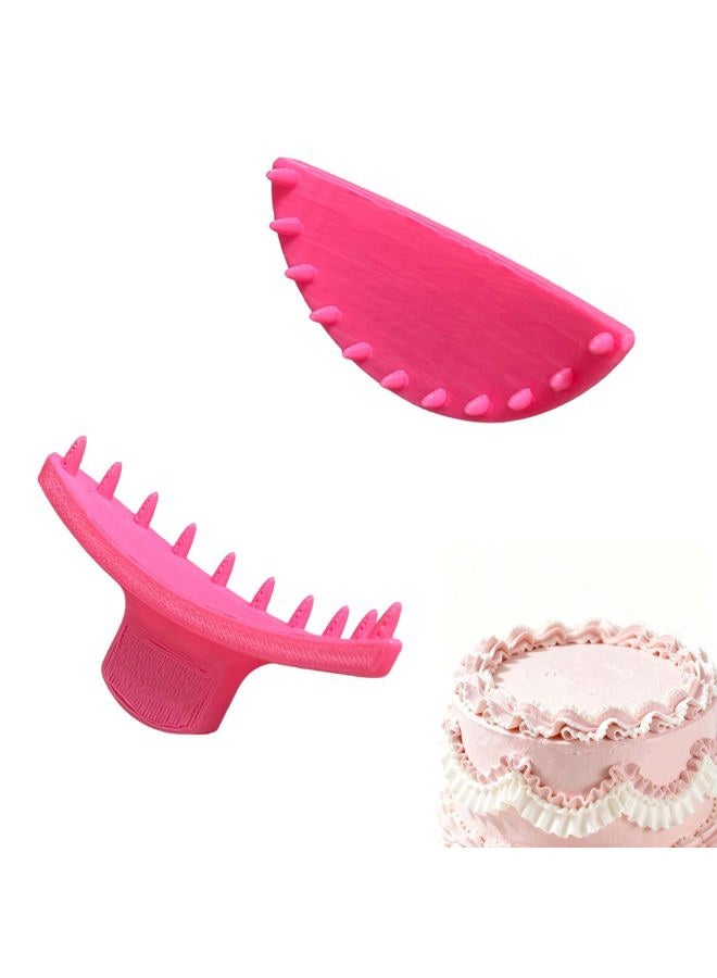 SPANSEE 2 PCS Cake Arch Guide Tool, Cake Piping Guide Tool, Ruffle Guide Stencil, Cake Decorating Tools, Cake Ruffle Marker for 6"-10" Cakes - Image 1