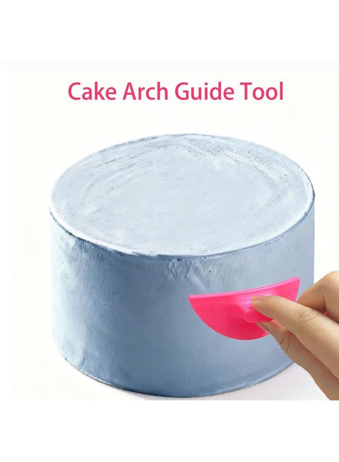SPANSEE 2 PCS Cake Arch Guide Tool, Cake Piping Guide Tool, Ruffle Guide Stencil, Cake Decorating Tools, Cake Ruffle Marker for 6"-10" Cakes - Image 2