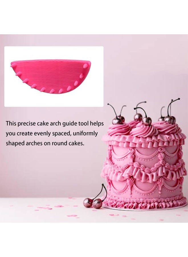 SPANSEE 2 PCS Cake Arch Guide Tool, Cake Piping Guide Tool, Ruffle Guide Stencil, Cake Decorating Tools, Cake Ruffle Marker for 6"-10" Cakes - Image 5