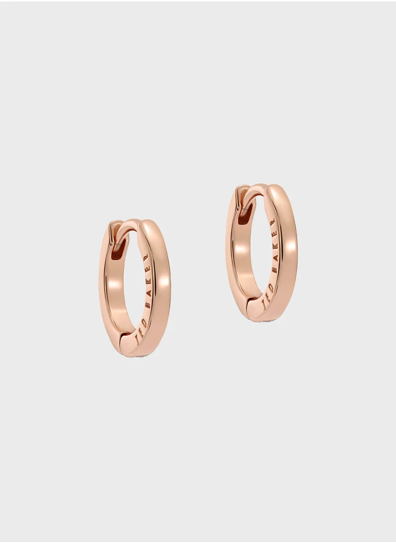 تيد بيكر Logo Detail Hoop Earrings
