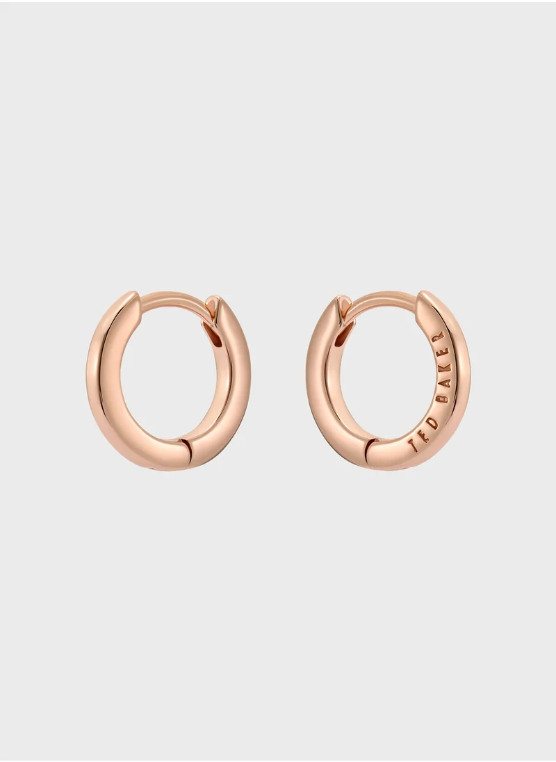 تيد بيكر Logo Detail Hoop Earrings