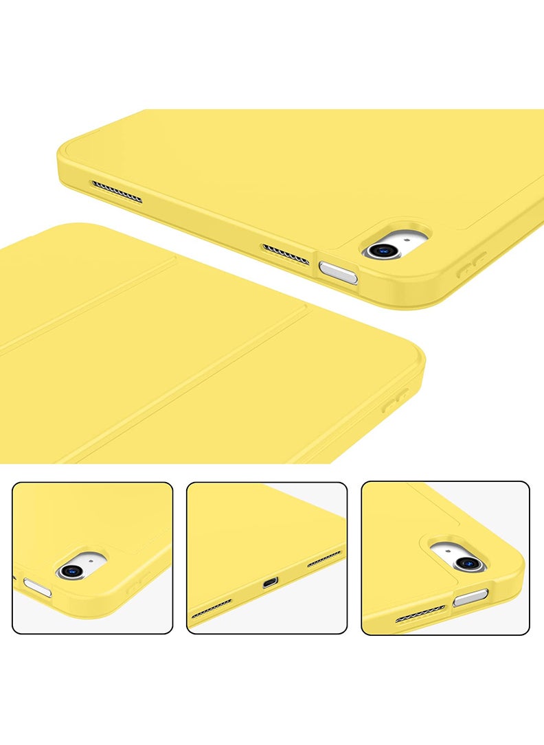 Theodor - Case for iPad Air M3 2025/ M2 2024 11-Inch , iPad Air 5/4 (2022/2020 5th/4th Gen 10.9-Inch) with Pencil Holder, Slim Tablet Cover with Soft TPU Back, Auto Wake/Sleep Yellow - Image 1
