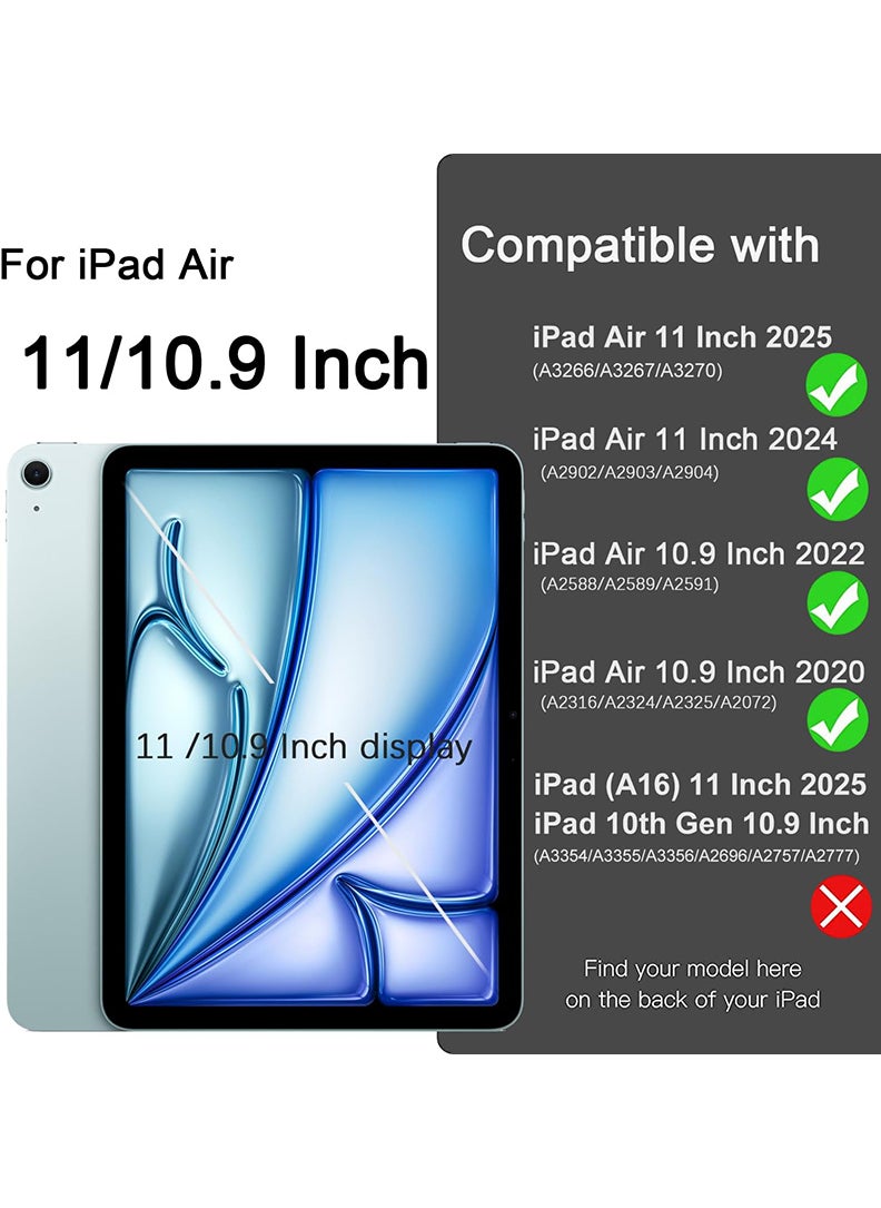 Theodor - Case for iPad Air M3 2025/ M2 2024 11-Inch , iPad Air 5/4 (2022/2020 5th/4th Gen 10.9-Inch) with Pencil Holder, Slim Tablet Cover with Soft TPU Back, Auto Wake/Sleep Yellow - Image 1