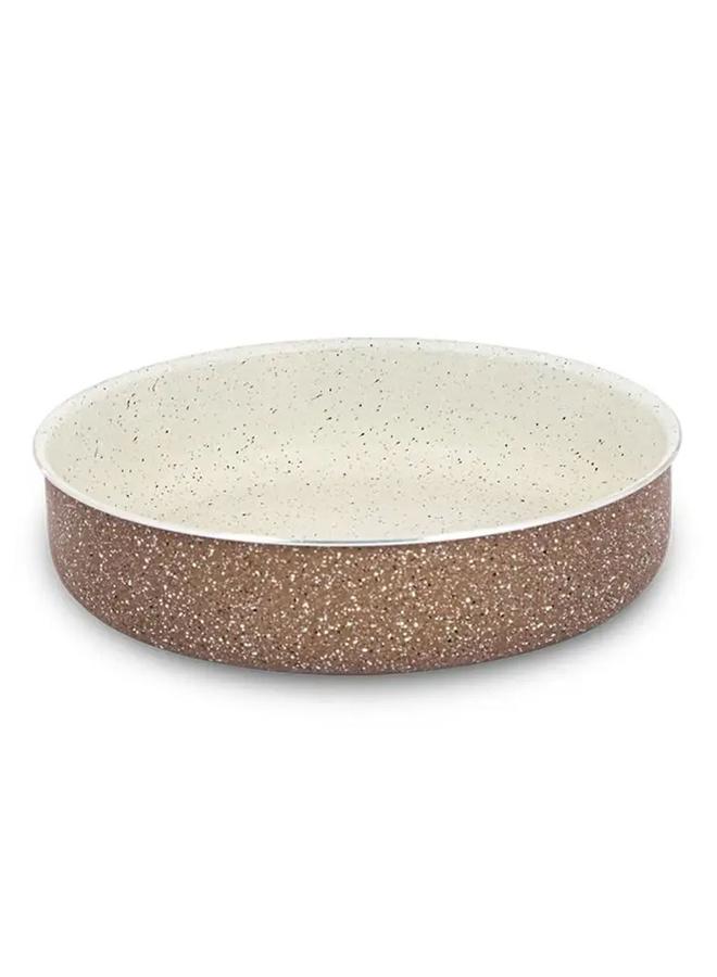 Rocky Granite Oven Tray 24 Cm Round Brown