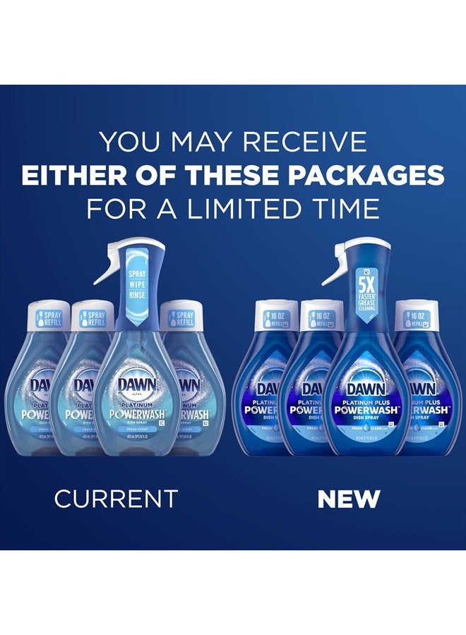 Dawn Platinum Powerwash Dish Spray, Dish Soap, Fresh Scent Bundle, 1 Spray (16oz) + 3 Refills (16oz each)(Pack of 4)  - Image 2