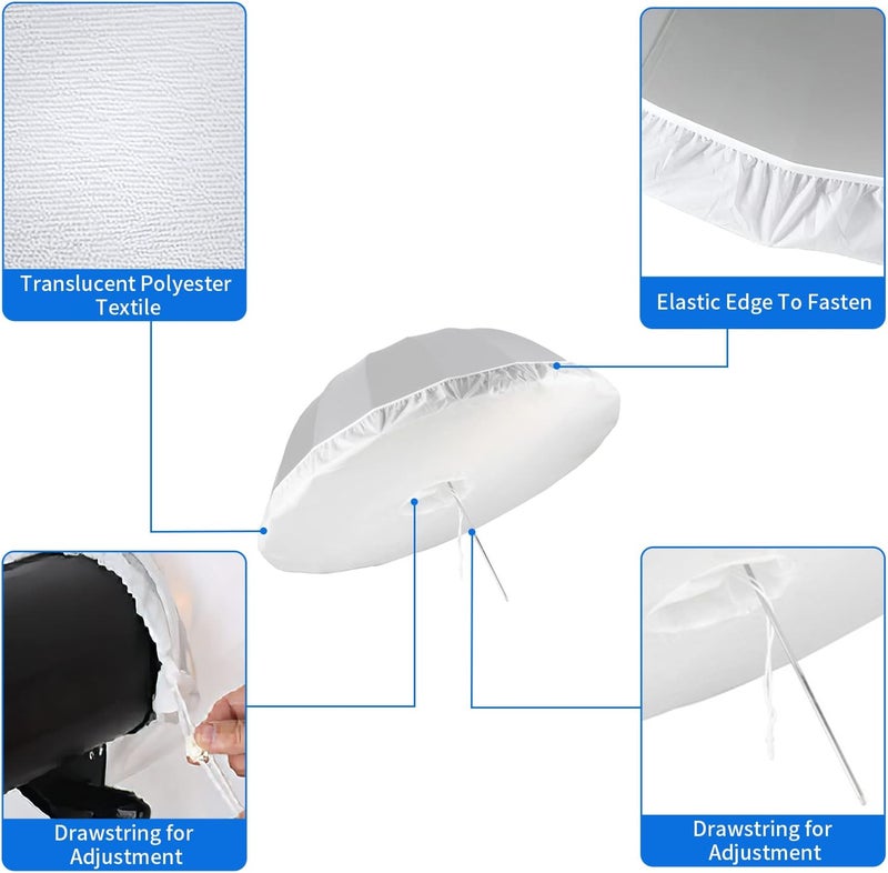 Selens 41 Inch Soft Cloth Umbrella Diffuser Compatible with 41" Photo Umbrella for Photo Studio Flash Speed Light - Image 4