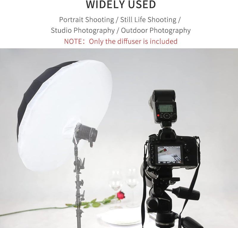 Selens 41 Inch Soft Cloth Umbrella Diffuser Compatible with 41" Photo Umbrella for Photo Studio Flash Speed Light - Image 3
