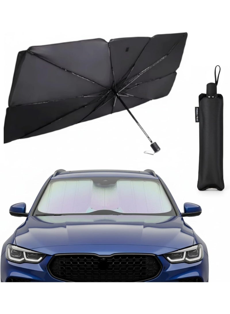 Foldable Car Windshield Sunshade Umbrella 55×31 Inch – UV Protection Heat Insulation Sun Shade for Front Window, Automotive Sunshade for Sedan SUV Truck - Image 1