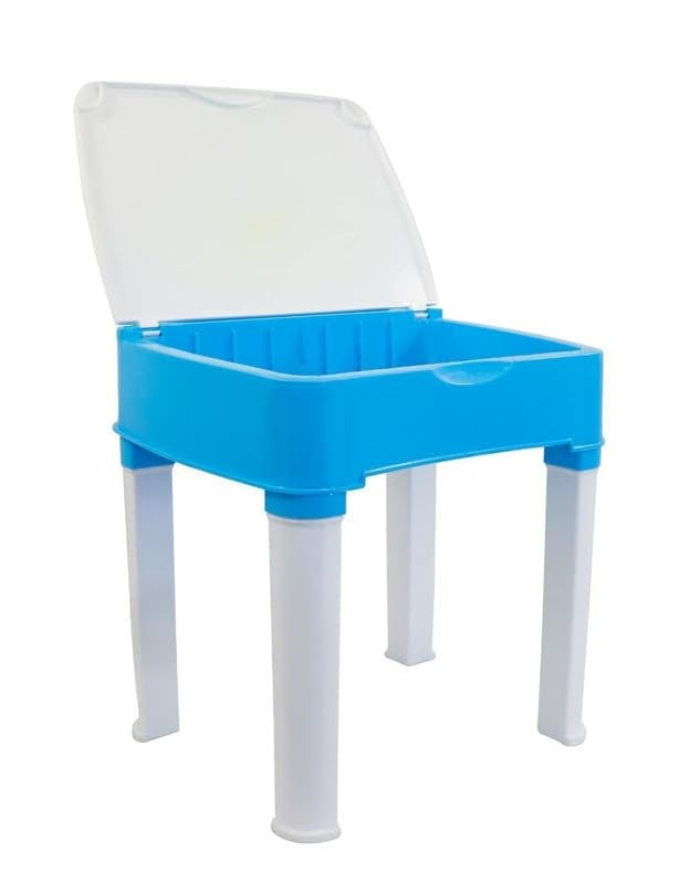 DS ENTERPRISE Kids Study Table Functional Desk Chair Set Children Study Table Chair Set with Storage Box Space for Pencils Stationery Study Table for Reading Writing Learning Boys Girls 315yrs Blue White - Image 2