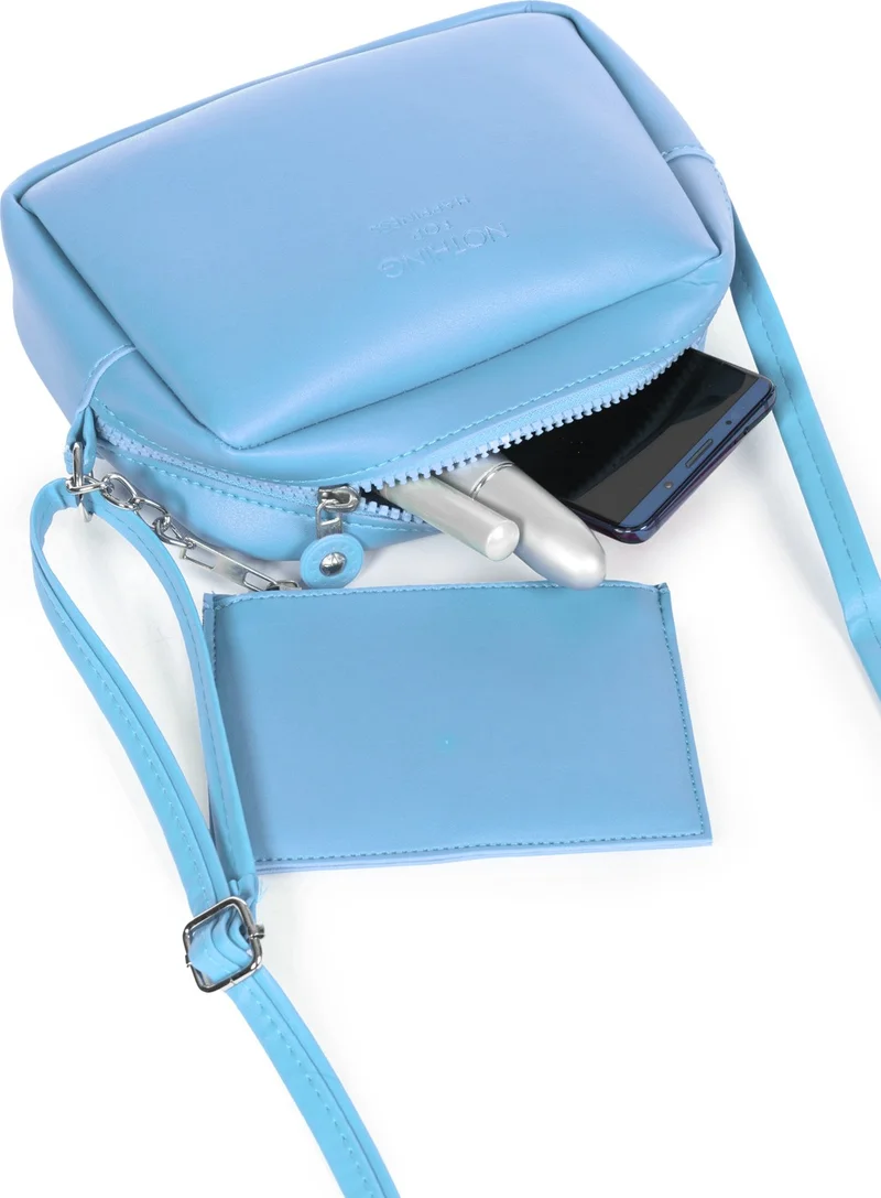 Nothing Women's Wallet Mini Urban Crossbody Zippered Adjustable Strap Model Handbag and Shoulder Bag