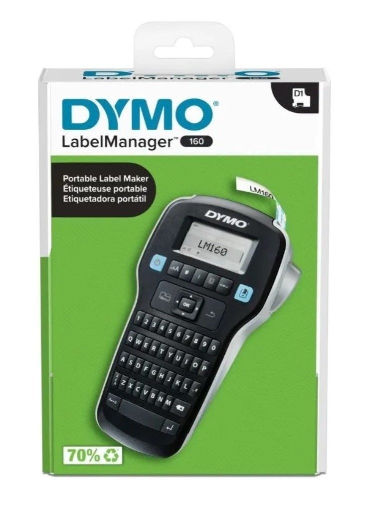 Dymo صانع الملصقات DYMO LabelManager LM160 مع ملصقات D1 القياسية - Image 1