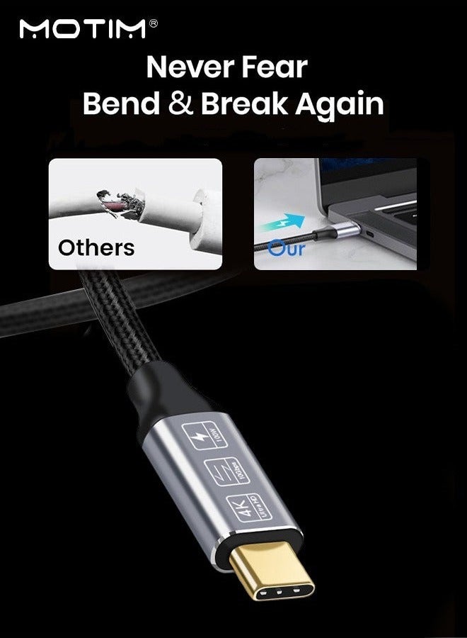 Motim USB C to USB C Cable 2M, 100W PD Fast Charging Cable, USB-C Cord Phone Charger Compatible With iPhone 16 15 Series MacBook Pro iPad Pro Samsung Galaxy S24 S23 Ultra Z Fold OPPO Honor OnePlus Huawei  - Image 5