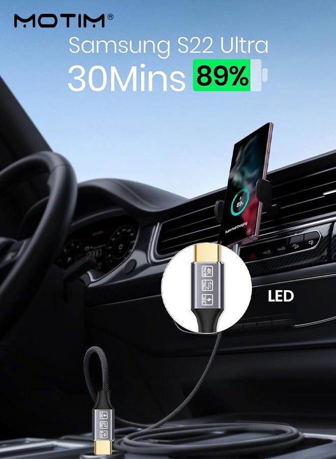 Motim USB C to USB C Cable 2M, 100W PD Fast Charging Cable, USB-C Cord Phone Charger Compatible With iPhone 16 15 Series MacBook Pro iPad Pro Samsung Galaxy S24 S23 Ultra Z Fold OPPO Honor OnePlus Huawei  - Image 3
