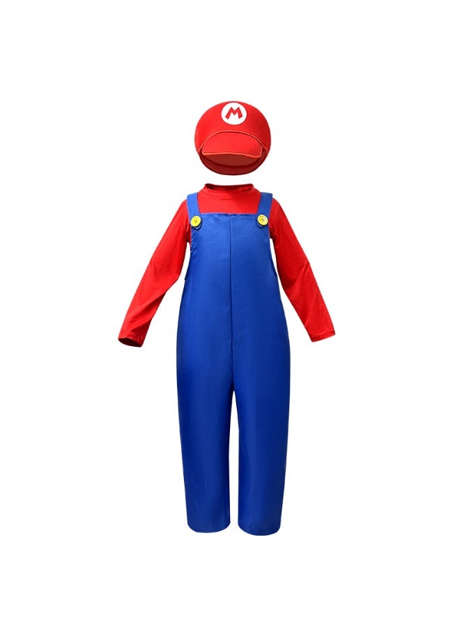 Children's Cosplay Of Super Mario Costume For Game Party Role-playing Attire - Image 1