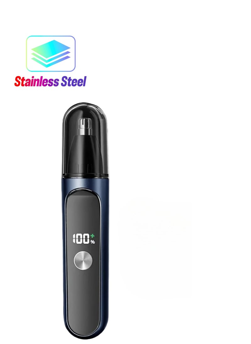 SARMOCARE Electric Nose Hair Trimmer, Low Noise Portable Nose Hair Clipper, Mini USB Rechargeable Nasal Trimmer, Smooth And Gentle Nose Hair Remover For Men And Women, (1pc, Blue)  - Image 1