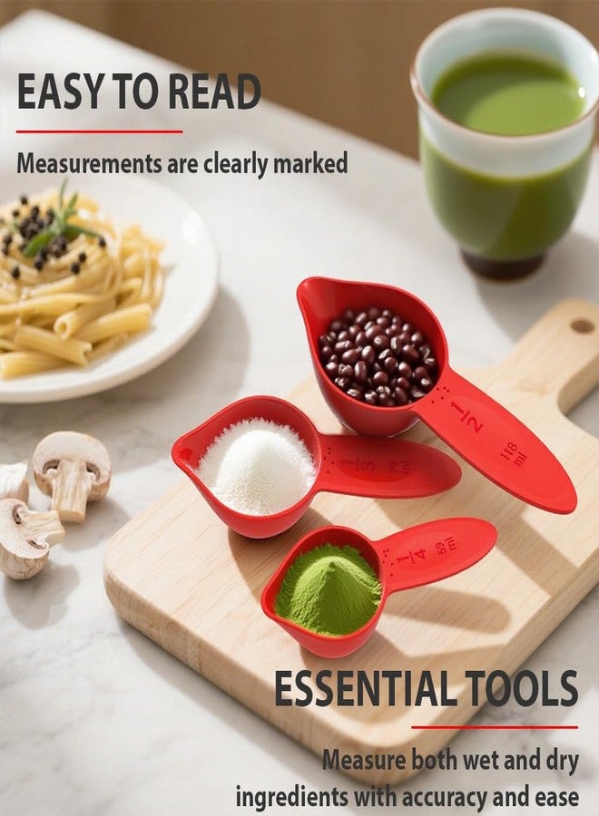 MAUJOY Braille Kitchen Measuring Cups (4-Piece) - Dual-Use for Braille Users & Sighted Individuals | Perfect for Baking, Cooking, Home & Science + Pet Food Measuring - Image 2