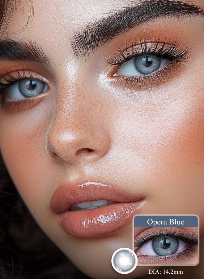 سيدة جديدة عدسات لاصقة ملونة زرقاء من فريش ليدي للاستخدام السنوي - Image 1