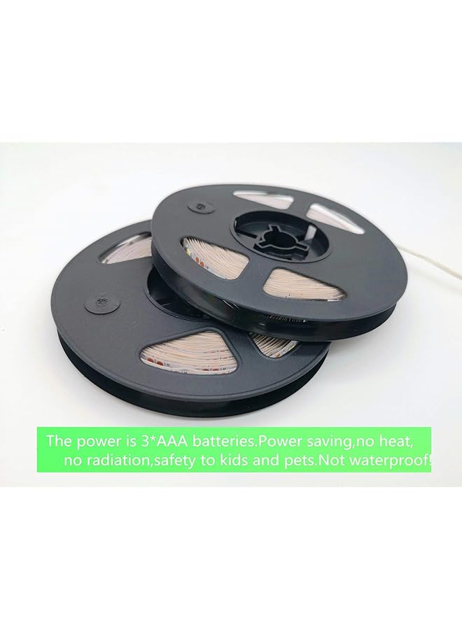 erorex Led Strip Lights Battery Powered 5 Meters Battery Led Light With Led Light Battery Powered Flexible Ribbon Light Cool Warming 5M 16.4Ft Warm Light - Image 2